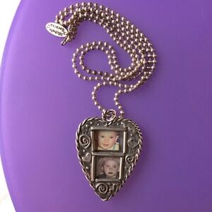 Sterling Silver Heart Frame Pendant